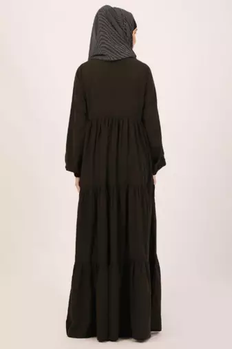 Olive frill design abaya
