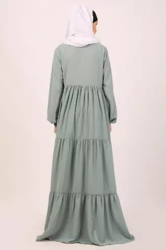 Sky blue frill design abaya