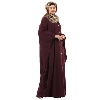 Wne front open kaftan with fashionable buttons 3