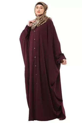 Wne front open kaftan with fashionable buttons
