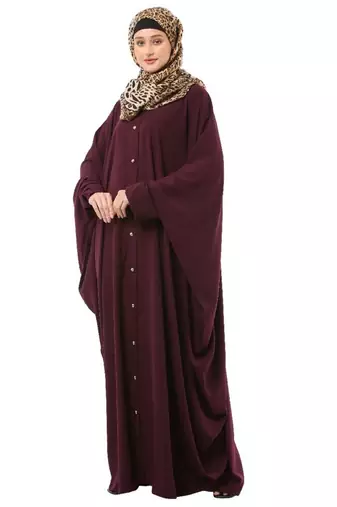 Wne front open kaftan with fashionable buttons