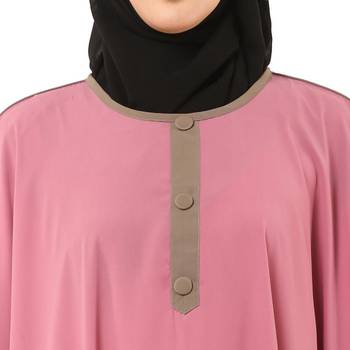 Pink kaftan with fashionable buttons 2