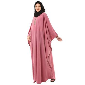 Pink kaftan with fashionable buttons 5