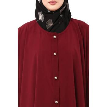 Maroon modest co-ord set loose fit top with matching trouser 2