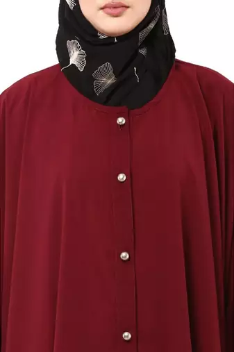Maroon modest co-ord set loose fit top with matching trouser