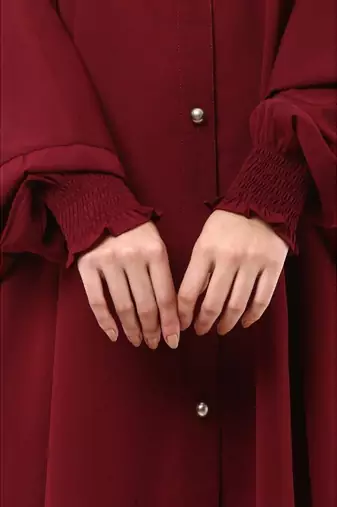 Maroon modest co-ord set loose fit top with matching trouser