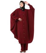 Maroon modest co-ord set loose fit top with matching trouser