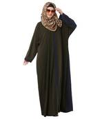 Olive dual color loose fit abaya
