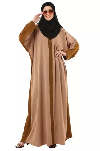 Skin dual color loose fit abaya