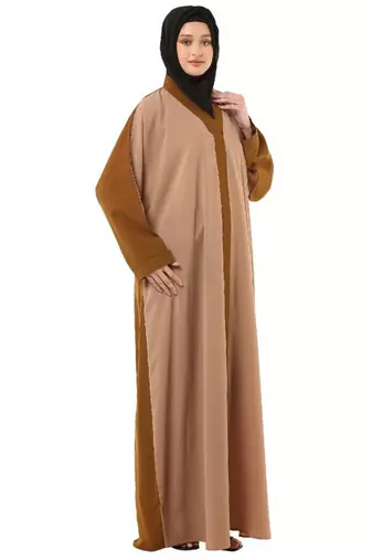 Skin dual color loose fit abaya