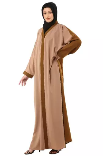 Skin dual color loose fit abaya