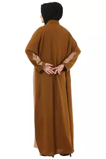 Skin dual color loose fit abaya