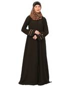 Olive daily wear front open abaya