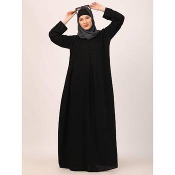 Black box pleated abaya in cey fabric 4