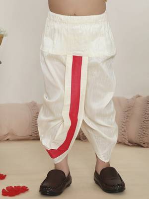 Yellow embroidered silk kurta dhoti set 5