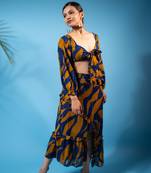 Wave print co-ord set – ocean blue