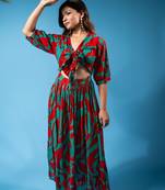 tropical swirl co-ord set – lime green