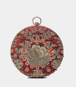 Rust mandala clutch by ri ritu kumar