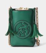 Green penelope sling bag by label ritu kumar
