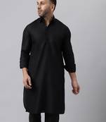 Black cotton  black kurta