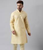 Off white jacquard style kurta