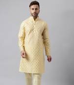 Off white jacquard style kurta