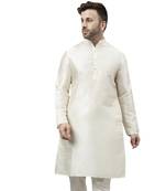 cream  ethnic solid kurta