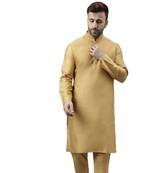 dark khakhi  ethnic solid kurta