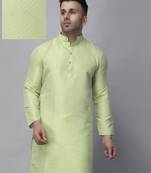 Green polyester viscose party wear kurta only
