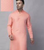 Cherry polyester viscose party wear kurta only