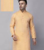 Lemon polyester viscose party wear kurta only