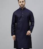 Blue viscose rayon partywear blue kurta