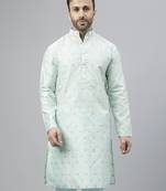 Sky blue viscose rayon partywear sky blue kurta