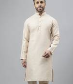 Cream viscose rayon partywear cream kurta