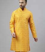 Orange viscose rayon partywear orange kurta