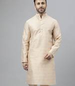 Cream viscose rayon partywear cream kurta