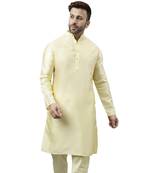 Lemon ethnic solid kurta