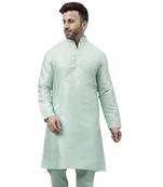 light green ethnic solid kurta