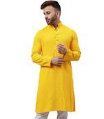 Yellow ethnic embroidered kurta