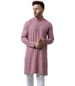 embroidered pink kurta