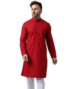 embroidered red kurta
