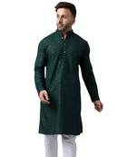 embroidered green kurta