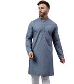 Blue ethnic embroidered kurta