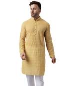 embroidered yellow kurta