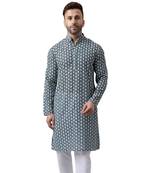 embroidered green kurta