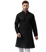 Black ethnic embroidered kurta