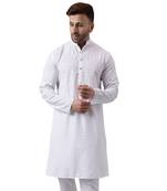 White ethnic embroidered kurta