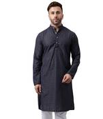 Black ethnic embroidered kurta