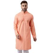 Peach ethnic embroidered kurta