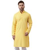 Lemon ethnic embroidered kurta